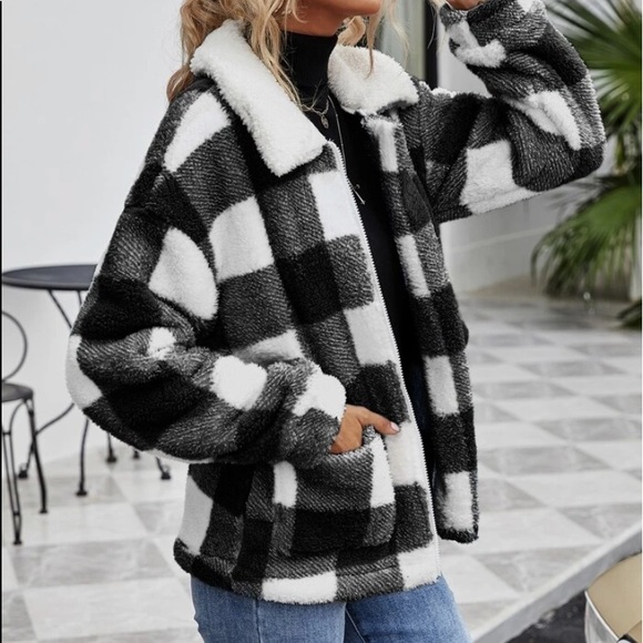 plaid Teddy jacket - Picture 5 of 5